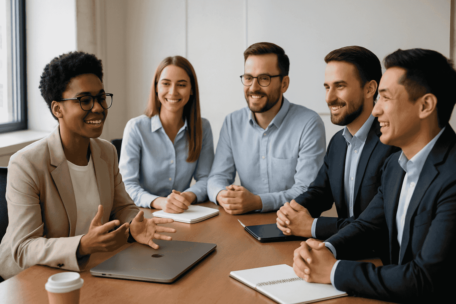 Diverse Fachleute im Besprechungsraum